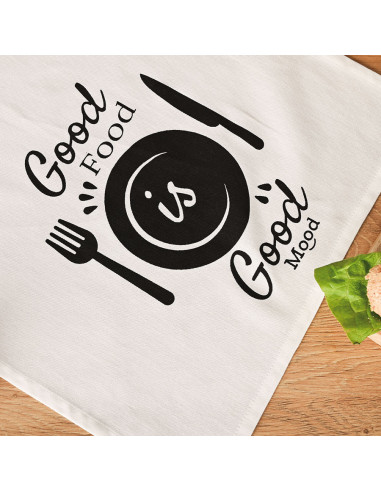 GOOD FOOD GOOD MOOD Komplet 3 ścierek kuchennych, rozmiar 40x60cm S00014