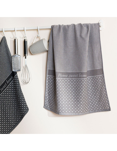 SWEET HOME Ścierka kuchenna, rozmiar 50x70cm, kolor szary 001 S00016