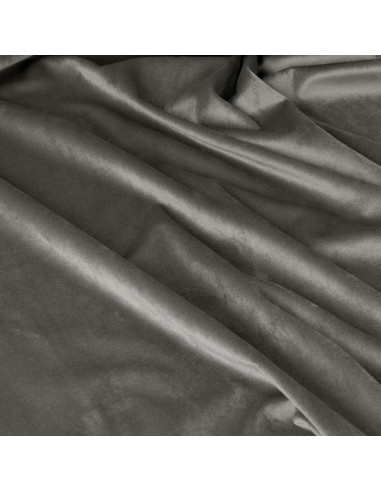 VELVI Zasłona gotowa na przelotkach, szerokość 140 x wysokość 250cm, kolor 006 ciemny szary antracytowy VELVI0