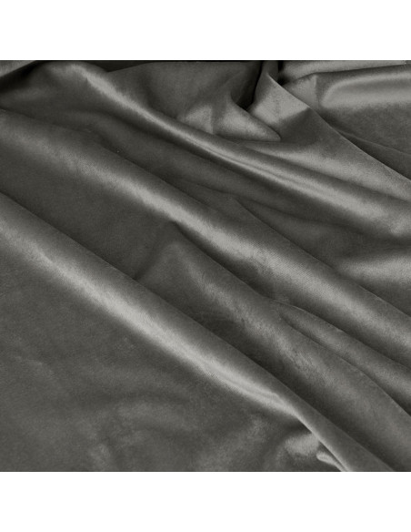 VELVI Zasłona gotowa na przelotkach, szerokość 140 x wysokość 250cm, kolor 006 ciemny szary antracytowy VELVI0