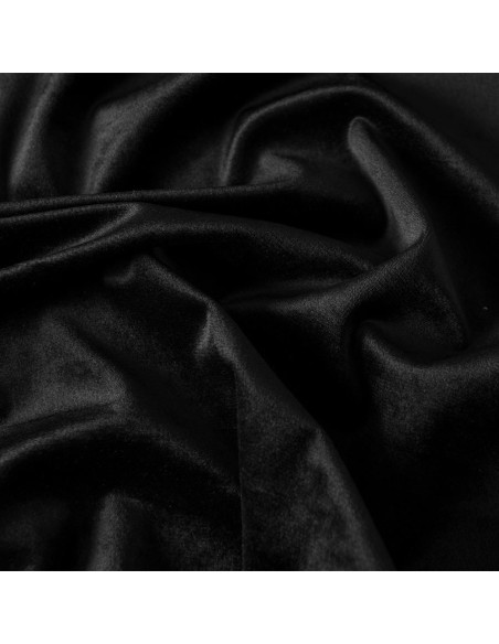 VELVI Zasłona gotowa na przelotkach, szerokość 140 x wysokość 160cm, kolor 111 czarny VELVI0