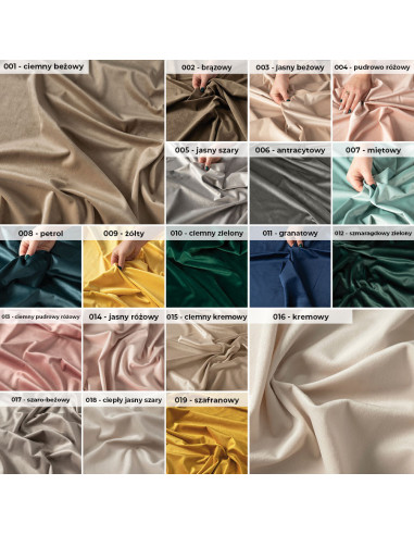 VELVI Zasłona gotowa na przelotkach, szerokość 140 x wysokość 230cm, kolor 008 ciemny turkusowy petrol VELVI0