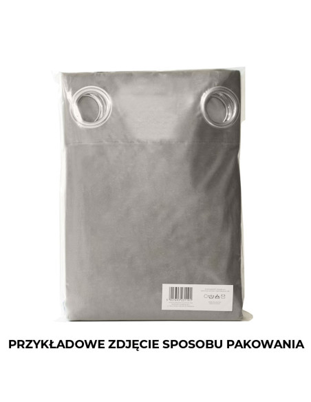 DONA Zasłona gotowa typu blackout na przelotkach, szerokość 140cm x wysokość 250cm, kolor 806 jasny ciepły brązowy TD0015