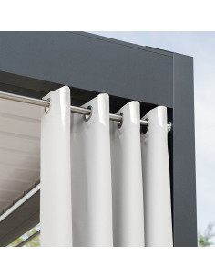 GARDENIA Zasłona gotowa na przelotkach, szerokość 140cm x wysokość 220cm, kolor 050 biały TD0025