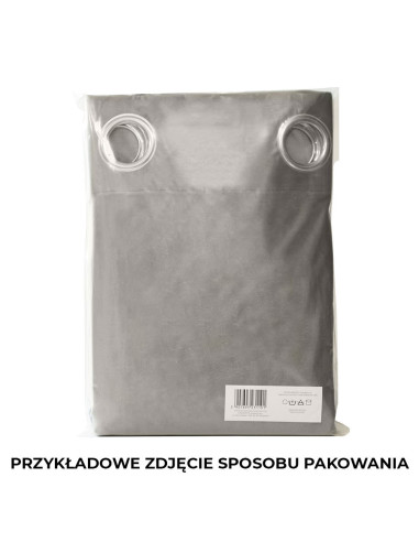 VELVI Zasłona gotowa na przelotkach, szerokość 140 x wysokość 240cm, kolor 043 czerwony VELVI0
