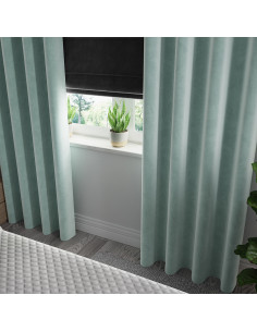 VELVI Zasłona gotowa na przelotkach, szerokość 140 x wysokość 250cm, kolor 007 miętowy VELVI0 2