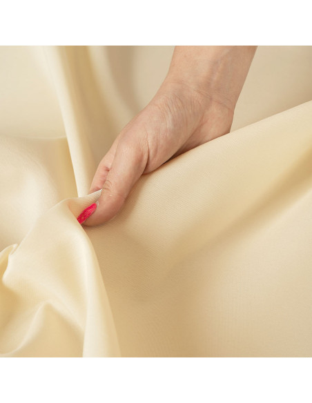 GARDENIA Zasłona gotowa na przelotkach, szerokość 140cm x wysokość 200cm, kolor 002 ciemny kremowy TD0025