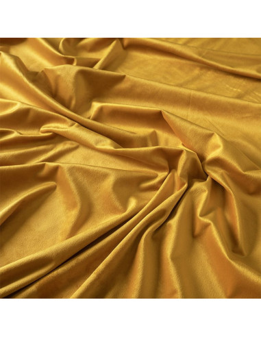 VELVI Zasłona gotowa na przelotkach, szerokość 140 x wysokość 260cm, kolor 019 szafranowy VELVI0