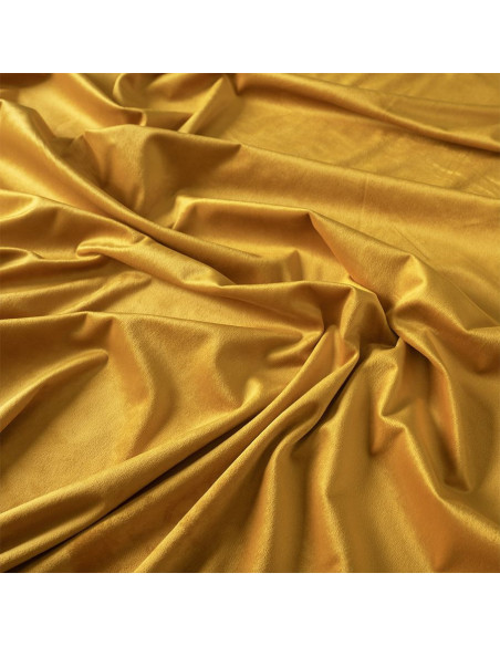 VELVI Zasłona gotowa na przelotkach, szerokość 140 x wysokość 260cm, kolor 019 szafranowy VELVI0