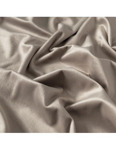 VELVI Zasłona gotowa na przelotkach, szerokość 140 x wysokość 250cm, kolor 017 szaro-beżowy VELVI0