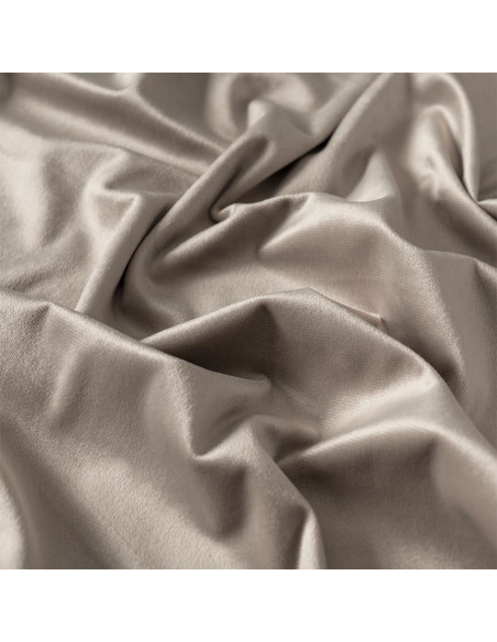 VELVI Zasłona gotowa na przelotkach, szerokość 140 x wysokość 250cm, kolor 017 szaro-beżowy VELVI0