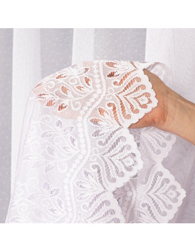 JAGODA Firanka żakardowa gotowa, szerokość 300 x wysokość 250cm, kolor 001 biały 018534