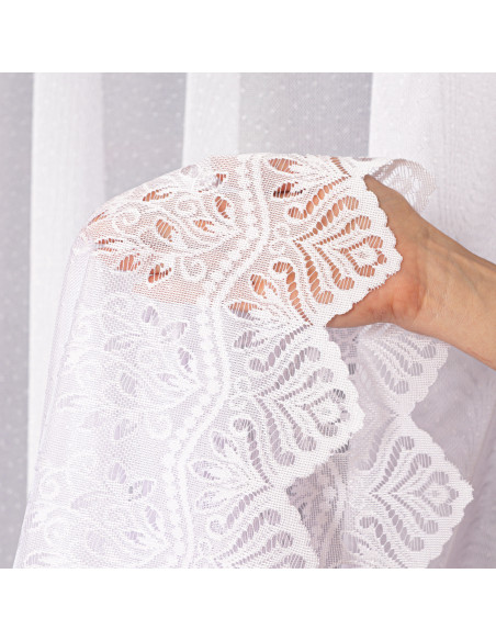 JAGODA Firanka żakardowa gotowa, szerokość 300 x wysokość 250cm, kolor 001 biały 018534