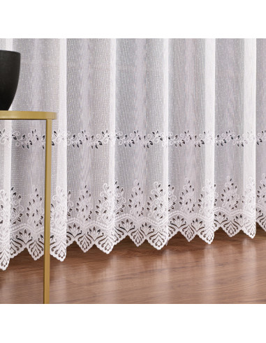 JAGODA Firanka żakardowa gotowa, szerokość 400 x wysokość 250cm, kolor 001 biały 018534