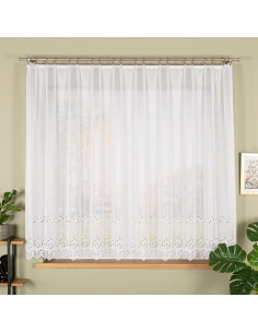 JAGODA Firanka żakardowa gotowa, szerokość 300 x wysokość 160cm, kolor 001 biały 018534