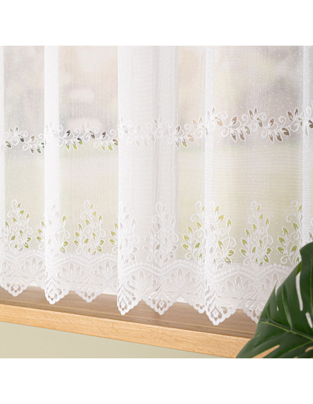 JAGODA Firanka żakardowa gotowa, szerokość 300 x wysokość 160cm, kolor 001 biały 018534