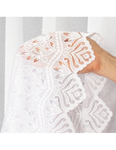 JAGODA Firanka żakardowa gotowa, szerokość 300 x wysokość 160cm, kolor 001 biały 018534