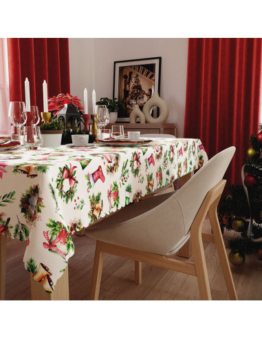 ŚWIĄTECZNY MIX Obrus NINA WODOODPORNA, 140x240cm, kolor 003 czerwony (do wyczerpania zapasu) PBN277