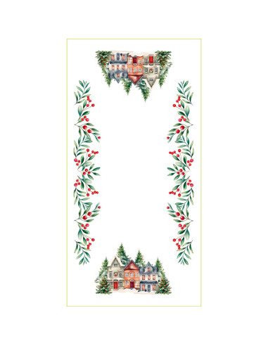 ZIMOWE MIASTECZKO Bieżnik NINA WODOODPORNA, 60x120cm, kolor 009 wielokolorowy (do wyczerpania zapasu) PBN266