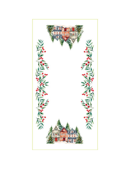 ZIMOWE MIASTECZKO Bieżnik NINA WODOODPORNA, 60x120cm, kolor 009 wielokolorowy (do wyczerpania zapasu) PBN266