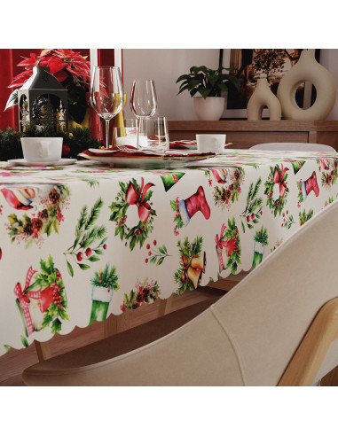 ŚWIĄTECZNY MIX Obrus NINA WODOODPORNA, 140x220cm, kolor 009 wielokolorowy (do wyczerpania zapasu) PBN277