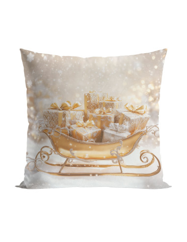 ZŁOTE SANIE Poszewka dekoracyjna VELVET, 40x40cm, kolor 001 biało-złoty PBN370