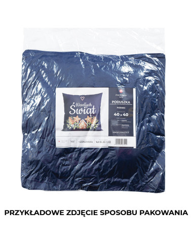 PIERNIKI Poduszka z wypełnieniem silikonowym dwustronna MICROFIBRA, 40x40cm, kolor 002 granatowy (do wyczerpania zapasu) TBN016