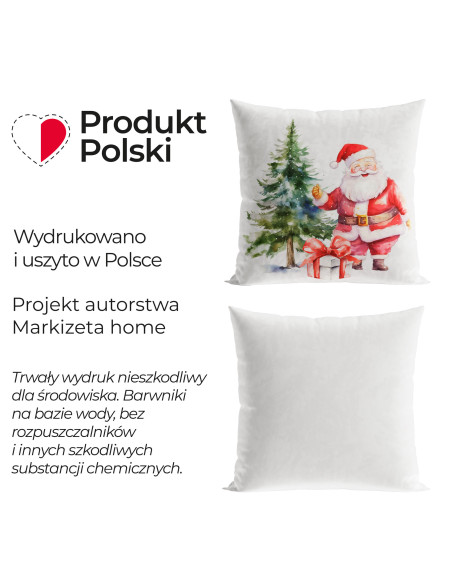 MIKOŁAJ Poszewka dekoracyjna VELVET, 40x40cm, kolor 001 biały PBN162