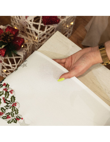 ZIELONY UROK Bieżnik z haftem, szerokość 40cm x wysokość 160cm, kolor 001 biały 892076