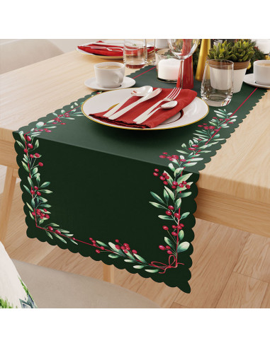 JARZĘBINA Bieżnik NINA WODOODPORNA, 38x180cm, kolor 002 zielony (do wyczerpania zapasu) PBN273