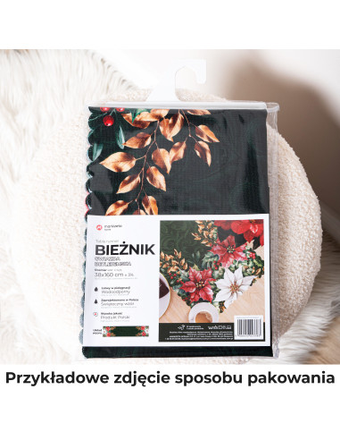 JARZĘBINA Bieżnik NINA WODOODPORNA, 38x180cm, kolor 002 zielony (do wyczerpania zapasu) PBN273