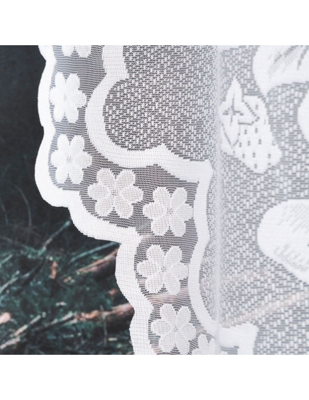 PENELOPE · firanka gotowa z podcięciem · biała · klasyczny wzór · 300x160