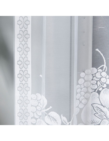 PENELOPE · firanka gotowa z podcięciem · biała · klasyczny wzór · 300x160