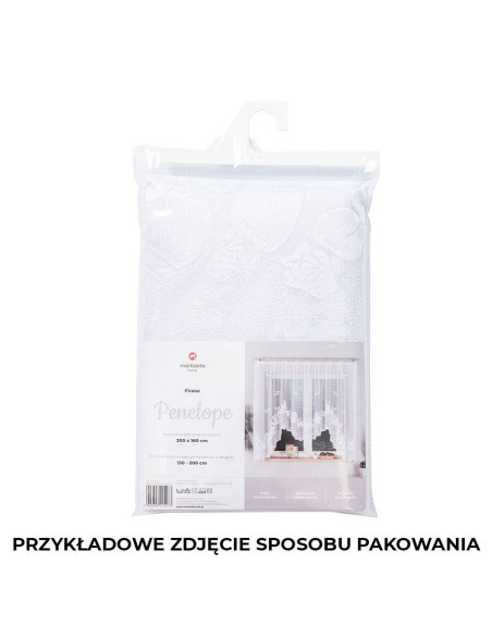 PENELOPE · firanka gotowa z podcięciem · biała · klasyczny wzór · 300x160