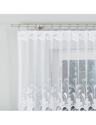 KASJANA · firanka gotowa · biała · klasyczny wzór · 400x160