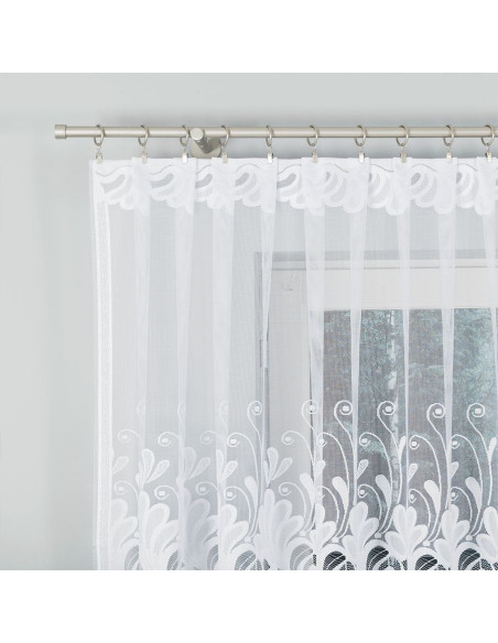 KASJANA · firanka gotowa · biała · klasyczny wzór · 400x160