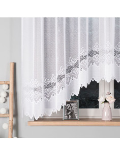 MODESTA · firanka żakardowa gotowa · biała · klasyczny wzór · 300x160 cm 2