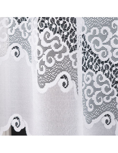 MODESTA · firanka żakardowa gotowa · biała · klasyczny wzór · 300x160 cm
