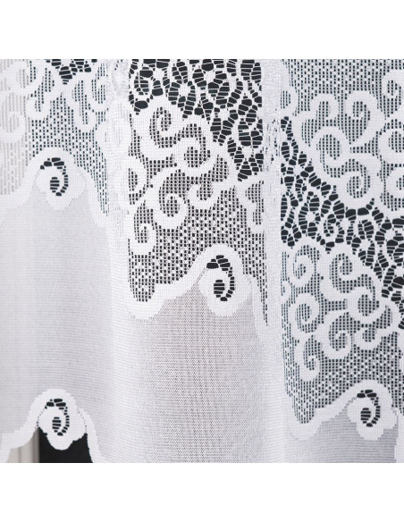 MODESTA · firanka żakardowa gotowa · biała · klasyczny wzór · 300x160 cm