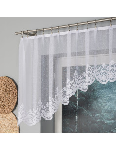 ŻANETA · lambrekin z podcięciem · biały · klasyczny wzór · 300x80 2