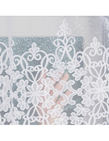 ŻANETA · lambrekin z podcięciem · biały · klasyczny wzór · 300x80