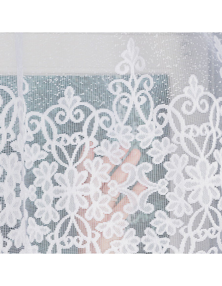 ŻANETA · lambrekin z podcięciem · biały · klasyczny wzór · 300x80