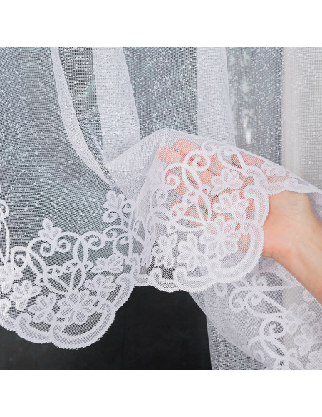 ŻANETA · lambrekin z podcięciem · biały · klasyczny wzór · 300x80