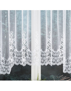 BERENIKA · Firanka gotowa żakardowa z podcięciem na dole · 430x160 cm · kolor biały 2
