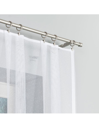 ARALIA · firanka gotowa · biała · kwiatowy wzór · 300x160 cm