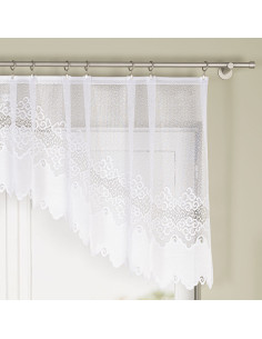 MODESTA · Firanka gotowa żakardowa z podcięciem na dole · 250x80 cm · kolor biały 2