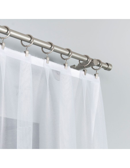 DANIELA - Firanka gotowa żakardowa z podcięciem na dole - 300x130 cm - kolor biały