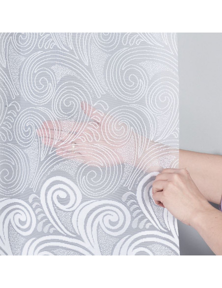 KINGA · Firanka gotowa żakardowa z podcięciem na dole · 530x160 cm · kolor biały