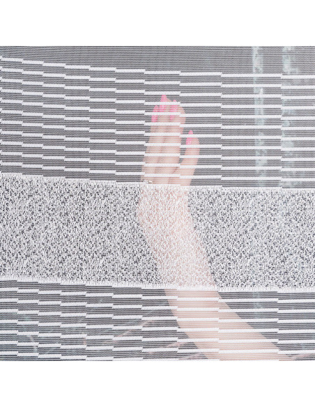 KLAUDYNA - Firanka gotowa żakardowa z podcięciem na dole - 300x160 cm - kolor biały