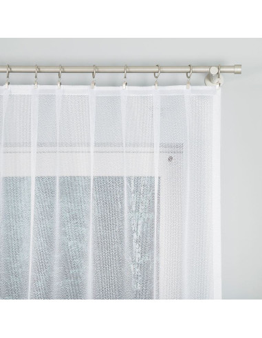 VIOLETTA · firanka gotowa z podcięciem · biała · klasyczny wzór · 250x120 cm